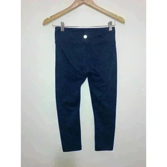 Lululemon Geometric Cropped Leggings Navy Size 4 - Picture 5 of 9
